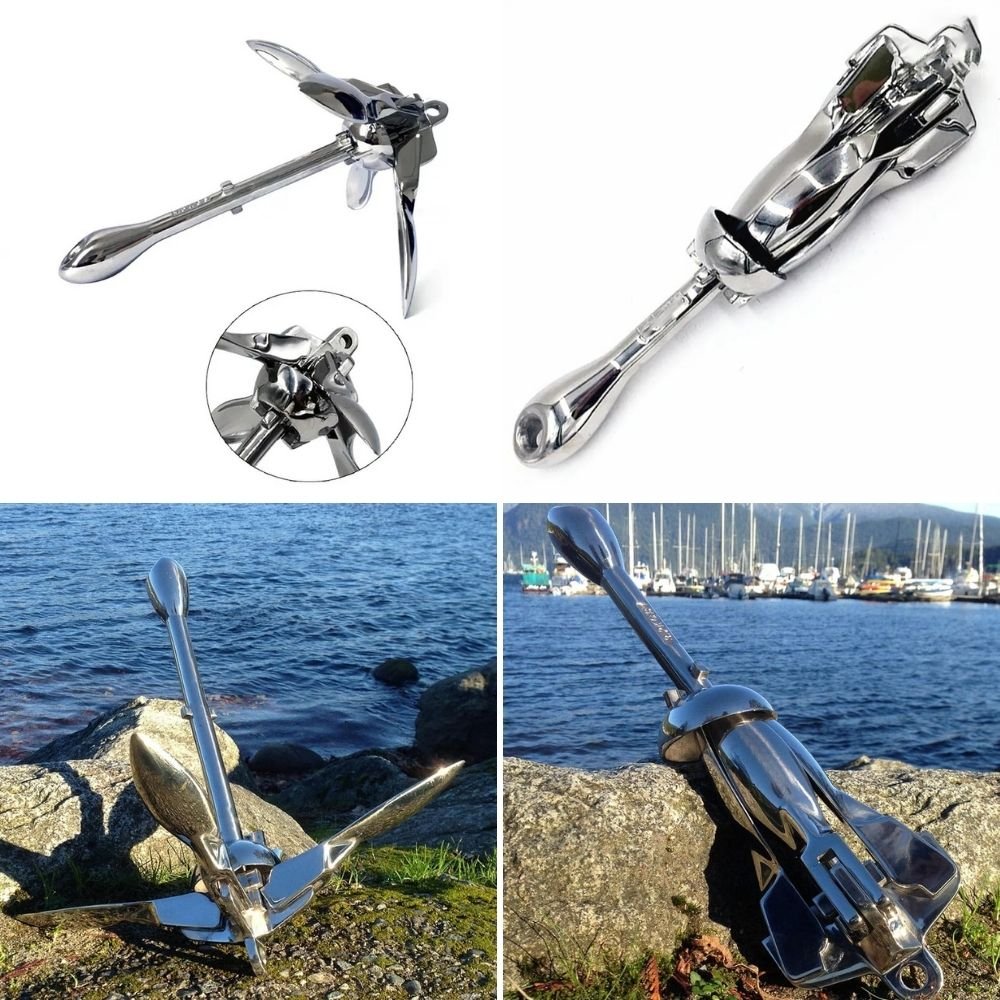 HLM Anchor Grapnel Anchor Stainless Steel Grapnel Anchor Marine Anchor, Boat Anchor, Yacht Anchor
