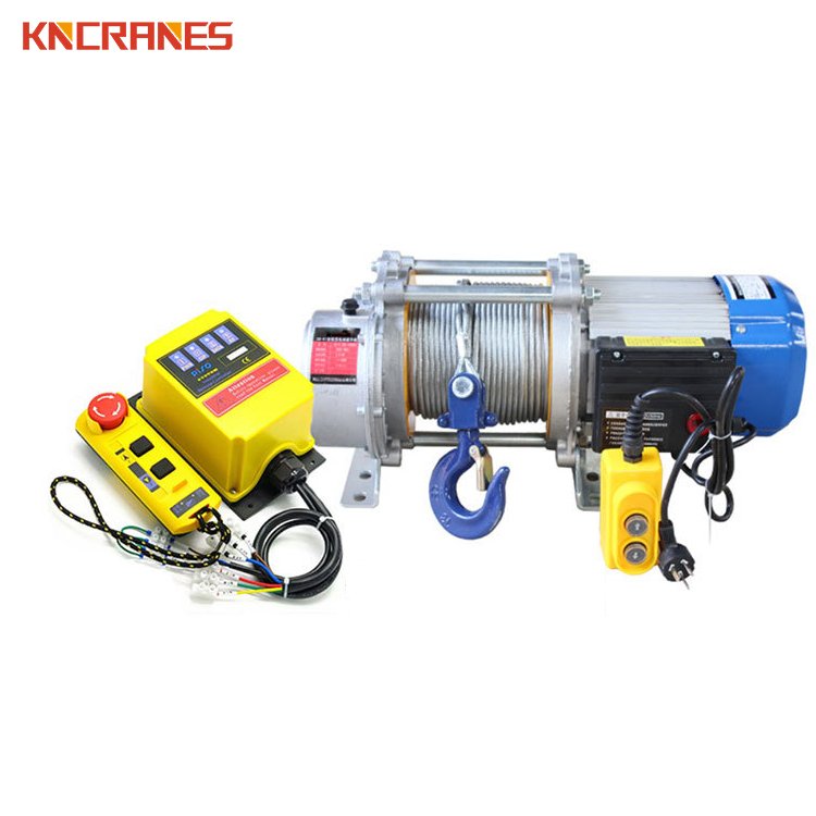 Low Noise Aluminum Shell 110v 220v 380v 440v Volts 500kg 1500kg 1.5 2.5 3 Ton Wire Rope Mini Lift Hoist Electric Winch
