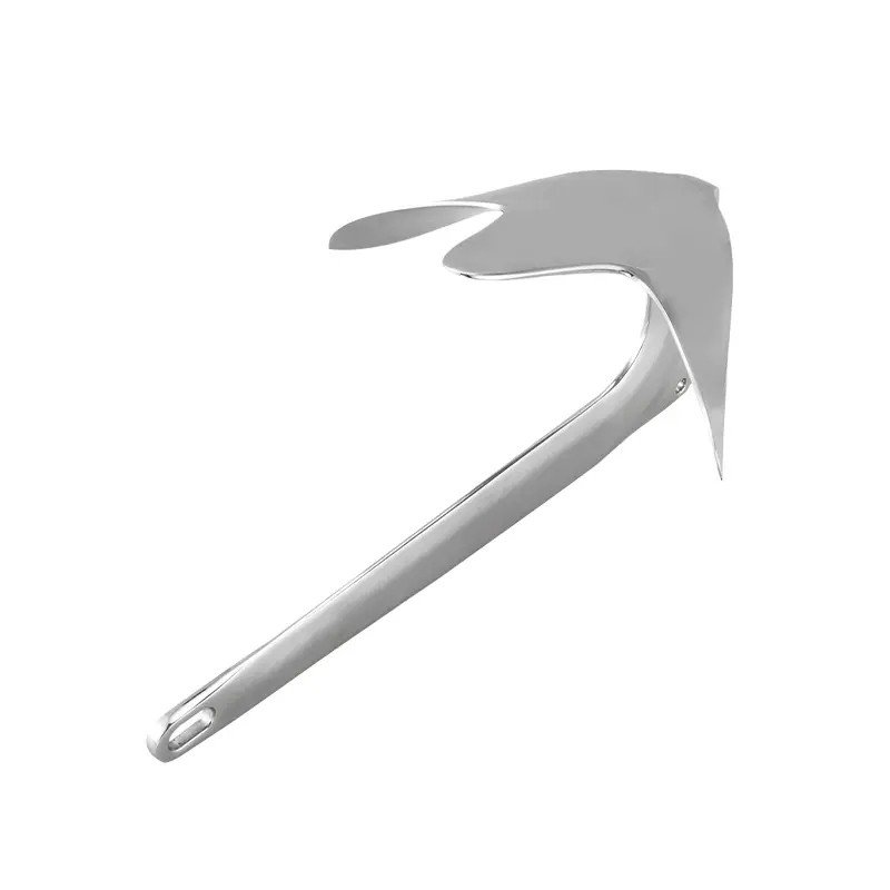 Heavy Duty Claw Boat Anchor Bruce Anchor Stainless Steel for Boats Marine Dinghy Yacht Kayaks 1KG