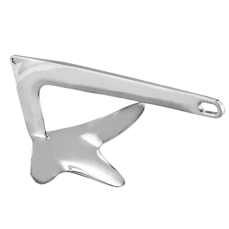 Heavy Duty Claw Boat Anchor Bruce Anchor Stainless Steel for Boats Marine Dinghy Yacht Kayaks 1KG