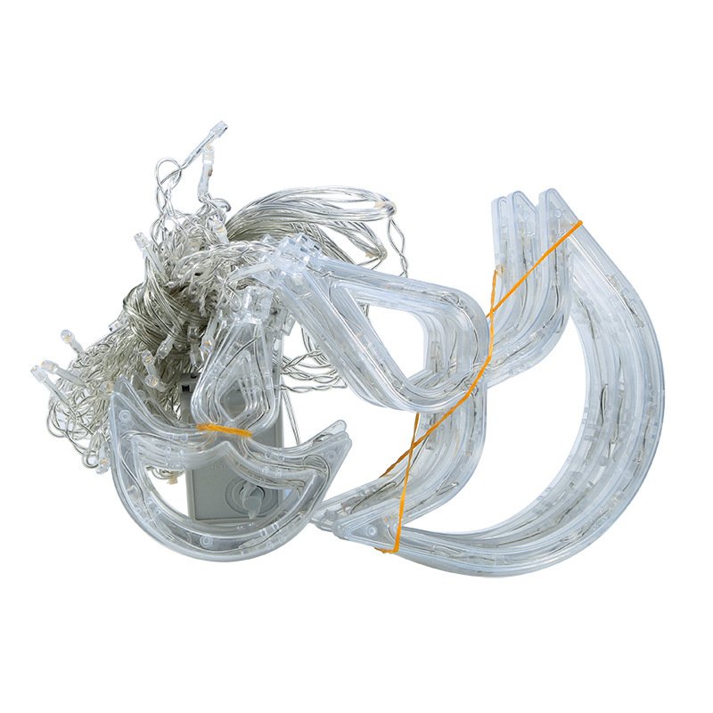 Waterfall Colorful LED Window DIYA Diwali String Light Indian Boat Anchor Curtain Diwali Festival Light