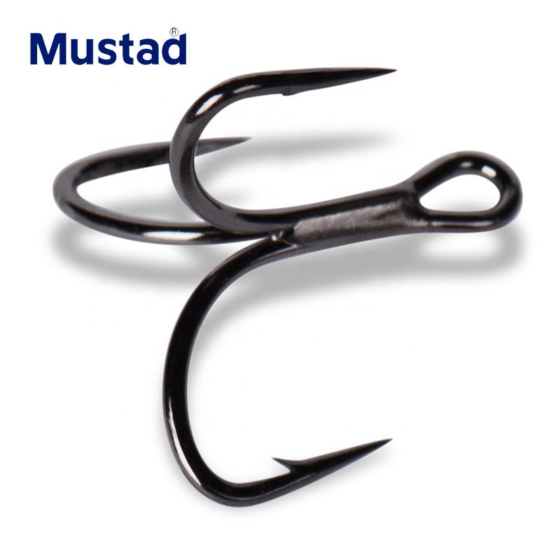Wei Hai Mustad TG76 High Carbon Steel KVD Treble Strong Barbed Fishing Hooks