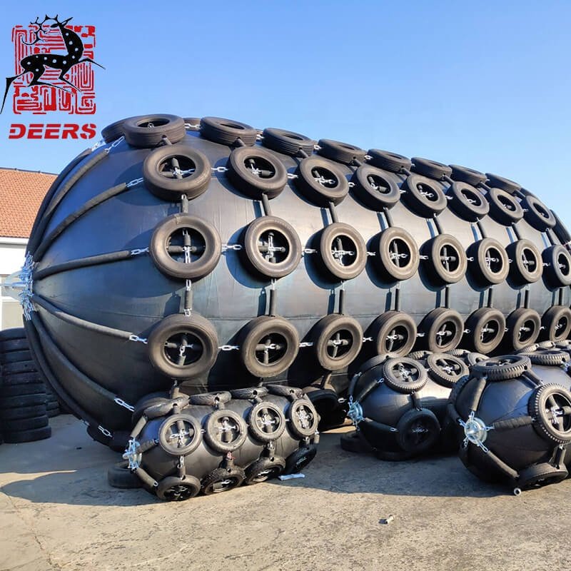 Marine Vessel Ship Yokohama Pneumatic Rubber Fender with Tyre and Chain Supplier