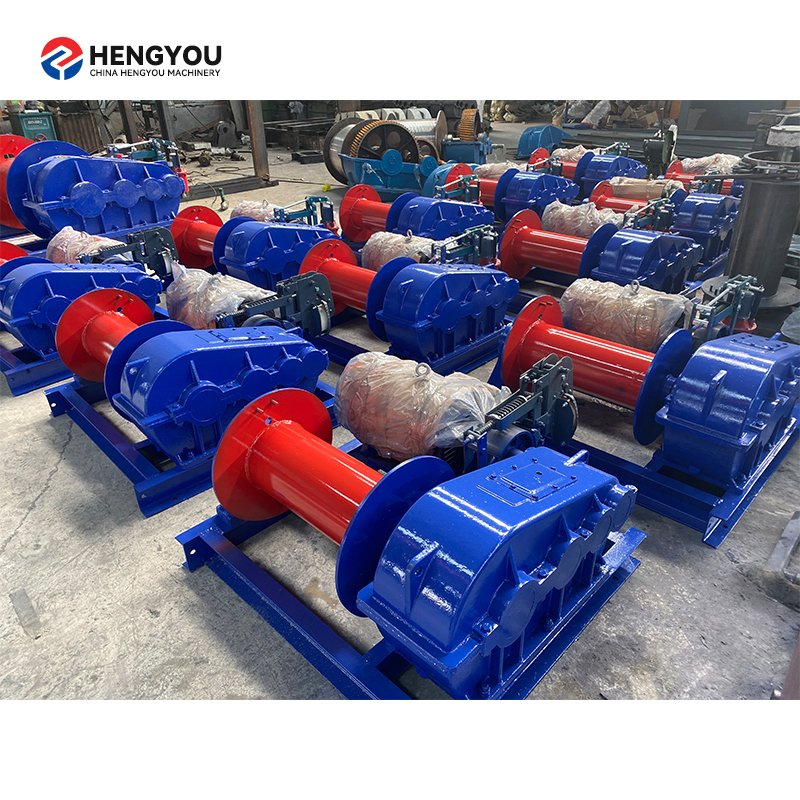 Double Drum Diesel 32t Working Load Hydraulic Barge Mooring Crane Winch 1t/3t/8t Electric Anchor Towing Winch