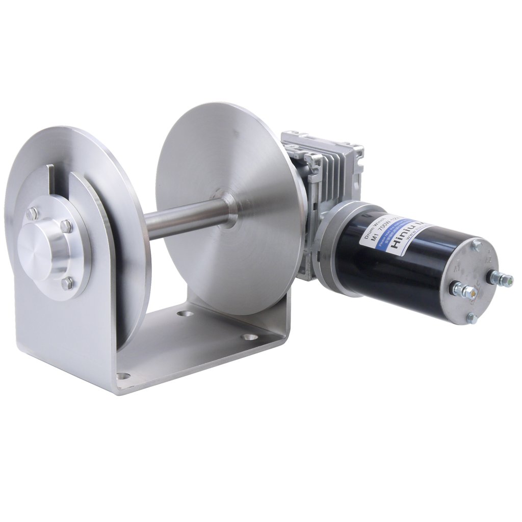 Marine Boat Yacht 316L Stainless Steel Drum Winch Anchor Winch 12V 600W/900W for Boats up to 8m / 26ft