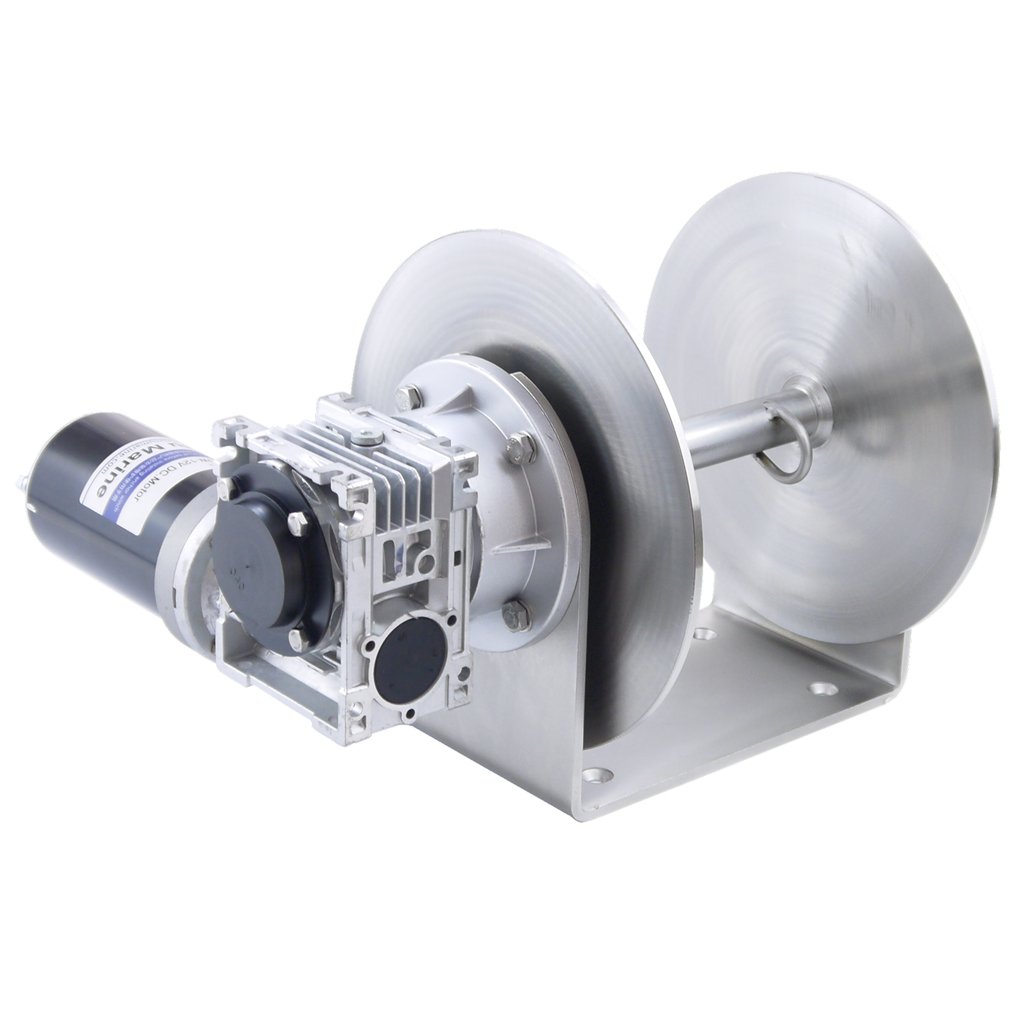 Marine Boat Yacht 316L Stainless Steel Drum Winch Anchor Winch 12V 600W/900W for Boats up to 8m / 26ft