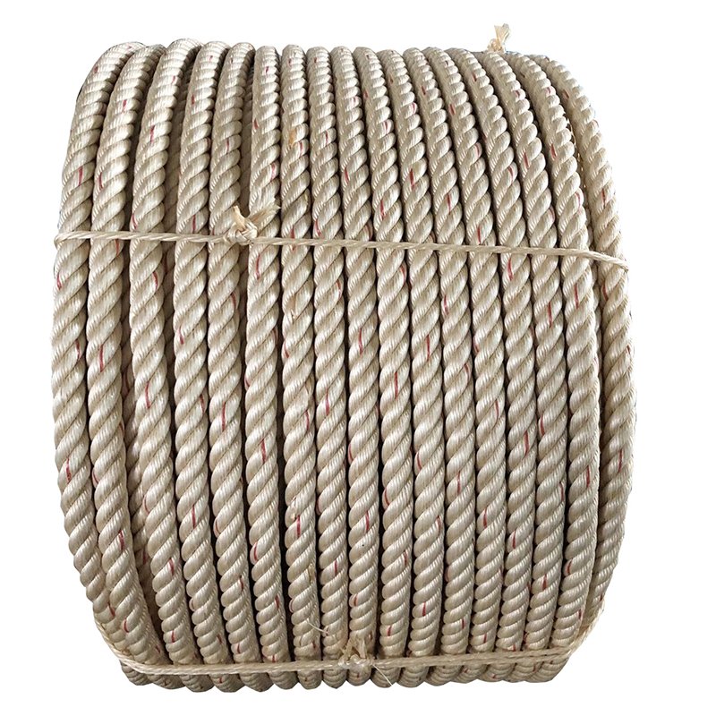 Factory Price Customized Diameter 28mm 3 Strands Twisted PE Rope Polyprophylene Fiber PP Danline for Fishing Rope
