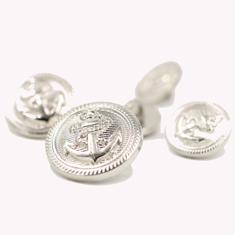 Plastic 12mm 18mm Vintage Style Boat Anchor Ww2 Hand Sewing Plastic Shank Buttons for Clothing