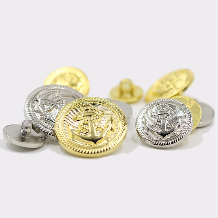 Plastic 12mm 18mm Vintage Style Boat Anchor Ww2 Hand Sewing Plastic Shank Buttons for Clothing