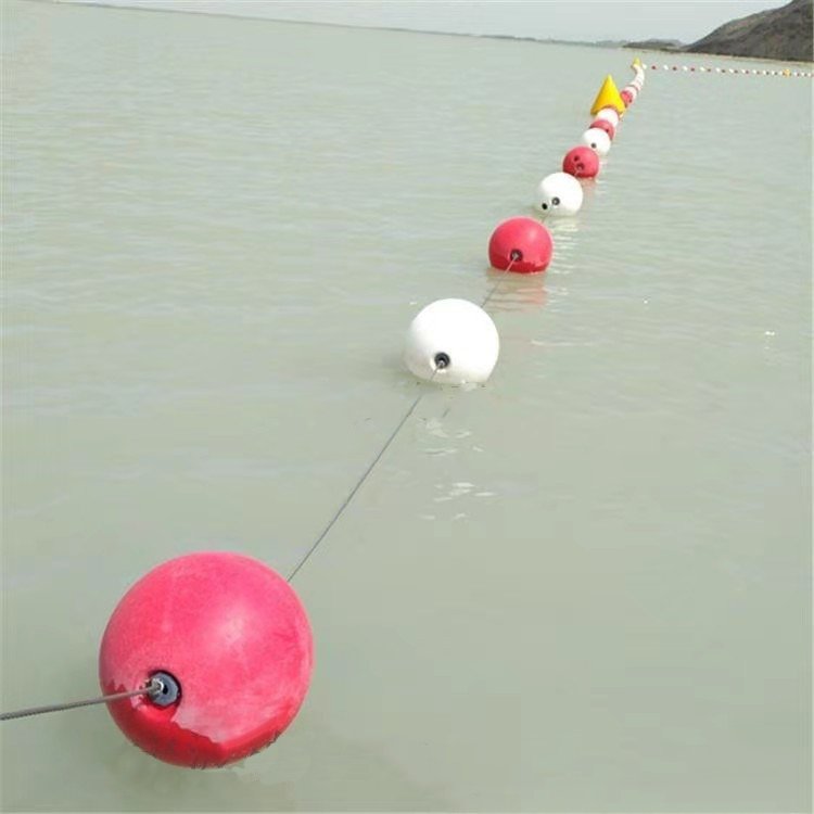 15 Inches Pull Rings Floating Ball Mooring Buoys Fishing Farm Warning Line Marking Buoy Plastic Marine Floating Ball