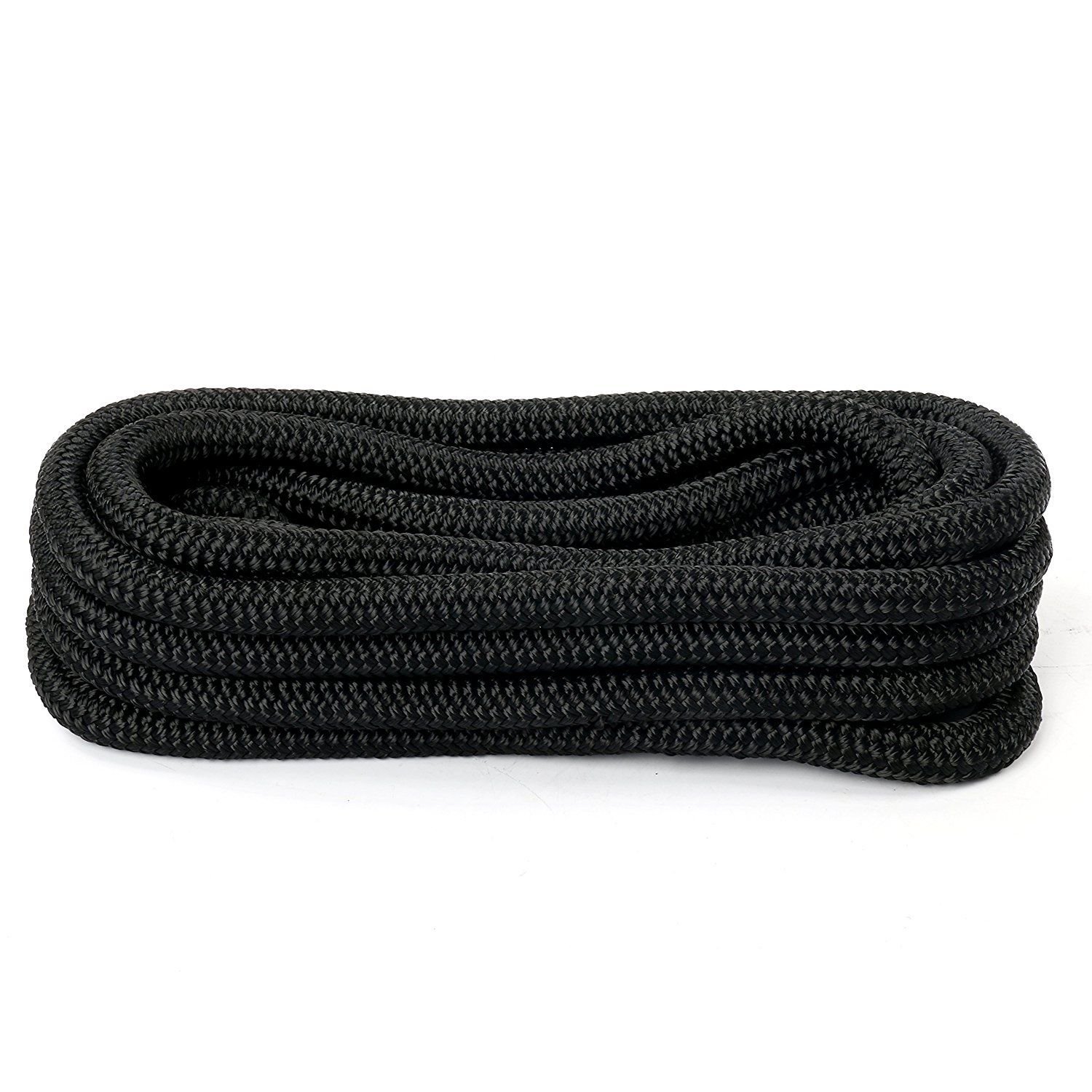 300 ft X 1/2 Inch Black Double Braided Nylon Anchor Line Boat Rope