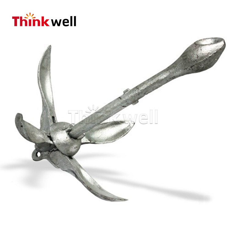 Wholesales 3.3lbs Sleeve Galvanized Stainless Steel Folding Grapnel Boat Spiral Anchor Bolt