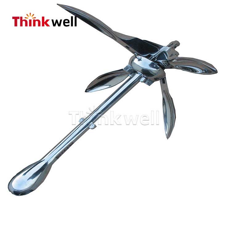 Wholesales 3.3lbs Sleeve Galvanized Stainless Steel Folding Grapnel Boat Spiral Anchor Bolt