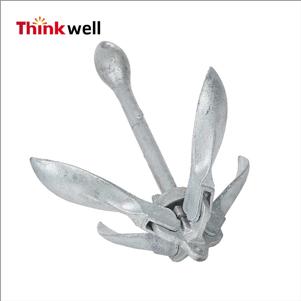 Wholesales 3.3lbs Sleeve Galvanized Stainless Steel Folding Grapnel Boat Spiral Anchor Bolt