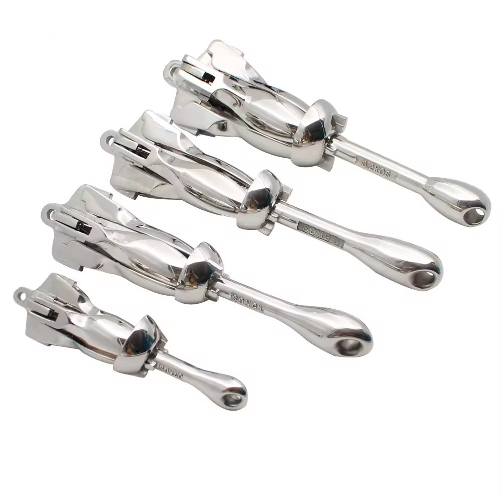 316 Stainless Steel or Carbon Steel Folding Boat Anchor for Boat and Kayaks