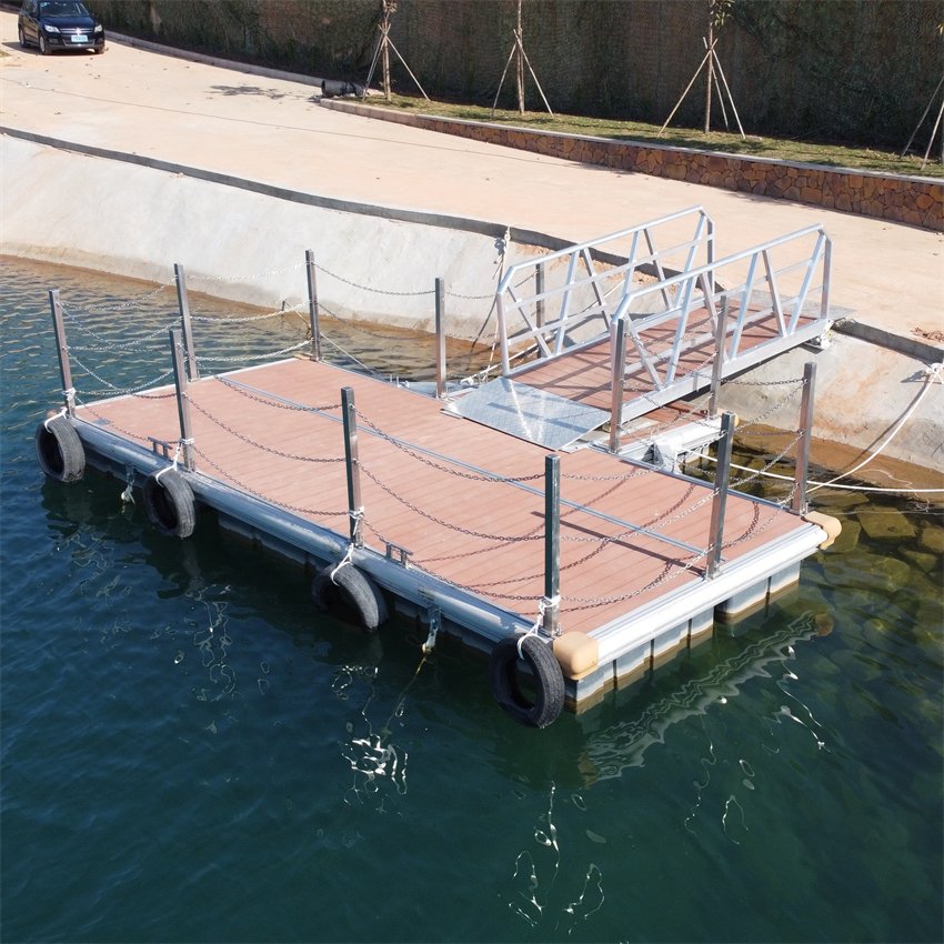 Foam 1100 Pontoon Boats Used Aluminum Dock Nonslip Decking Aluminum Gangway for Floating Docks