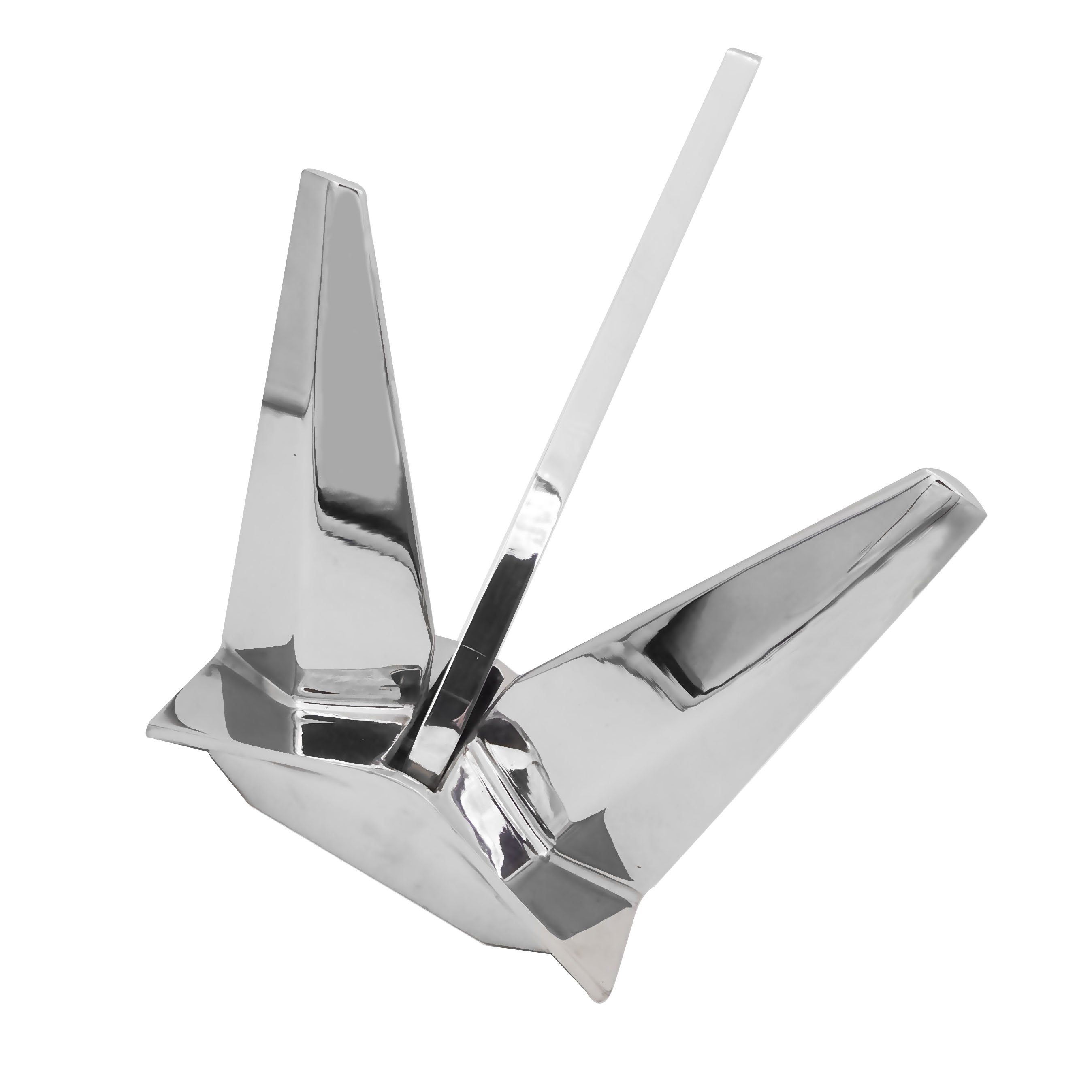 LARIN Marine Boat N Type Balanced High Holding Power AISI 316 Stainless Steel High Polished Mirror Pool Anchor for Yacht