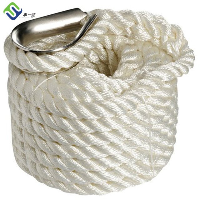 100 Foot 200ft 1inch 14mm 5 32 1 3 4 2 Inch Black Yellow 3 Strand Twisted Double Braided Nylon Rope