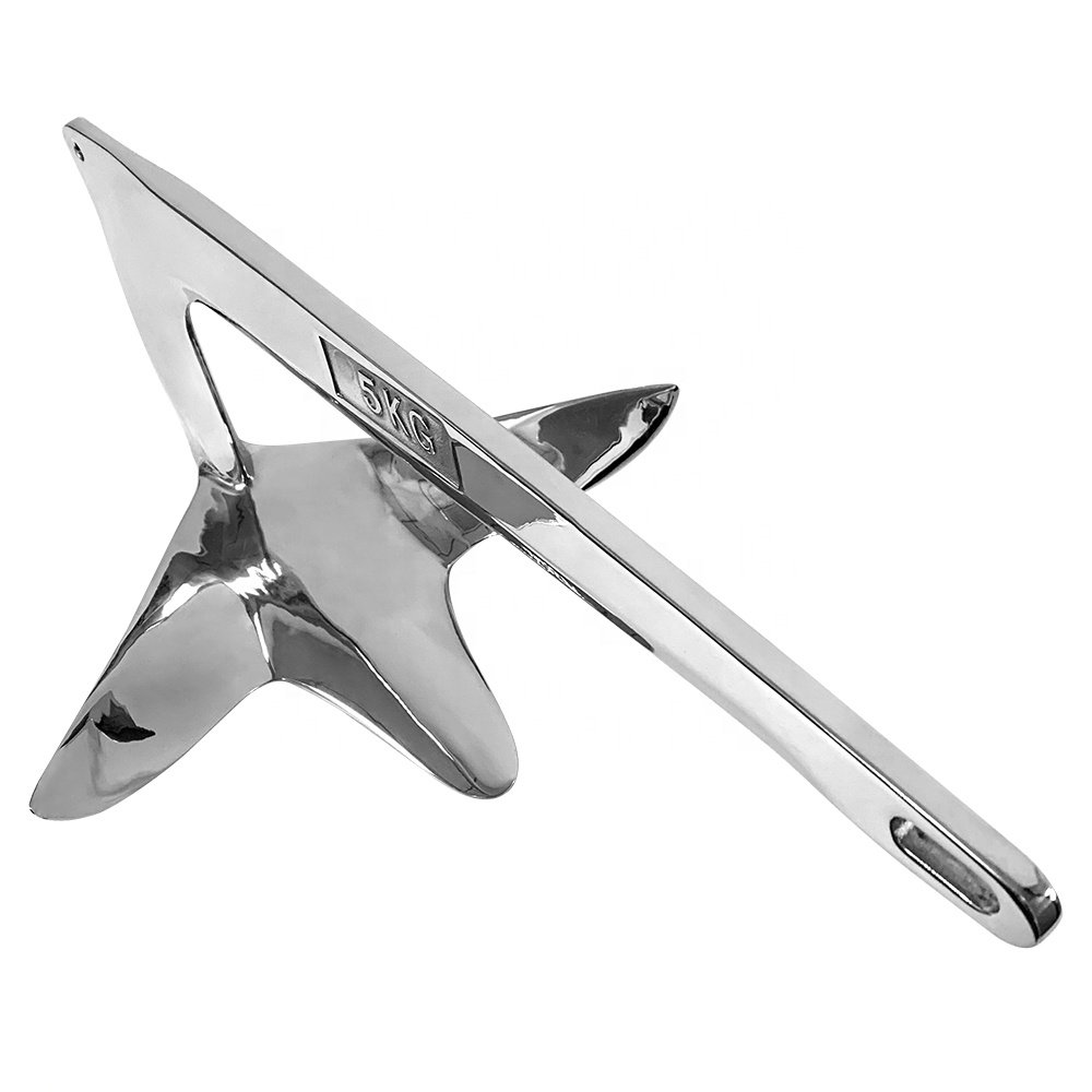 High Quality Stockless Ship Marine Hardware Stainless Steel Boat Bruce Anchors for Sale Yacht