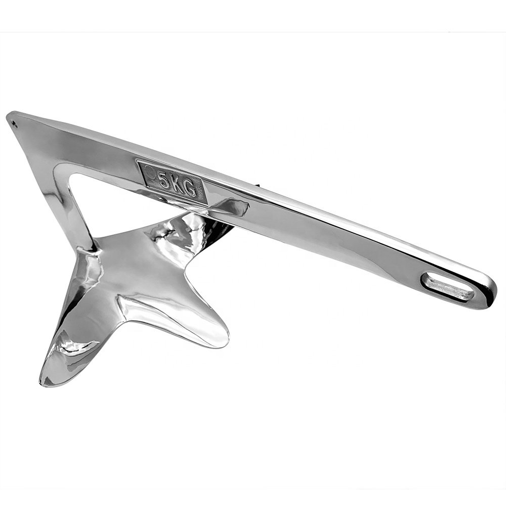 High Quality Stockless Ship Marine Hardware Stainless Steel Boat Bruce Anchors for Sale Yacht
