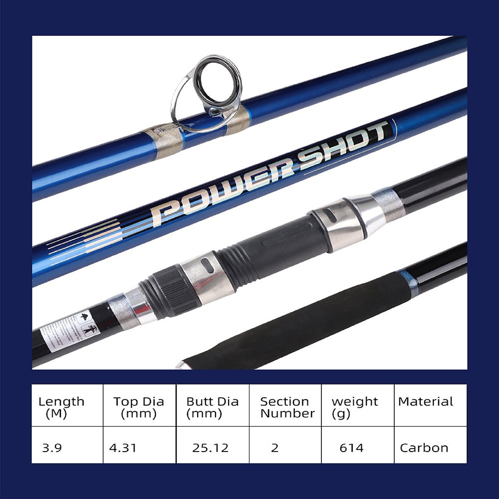 High Quality Wholesale 3.9m 4.2m 2 Sections Casting Carbon Surf Anchor Beach Long-distance Throwing Surf Rod