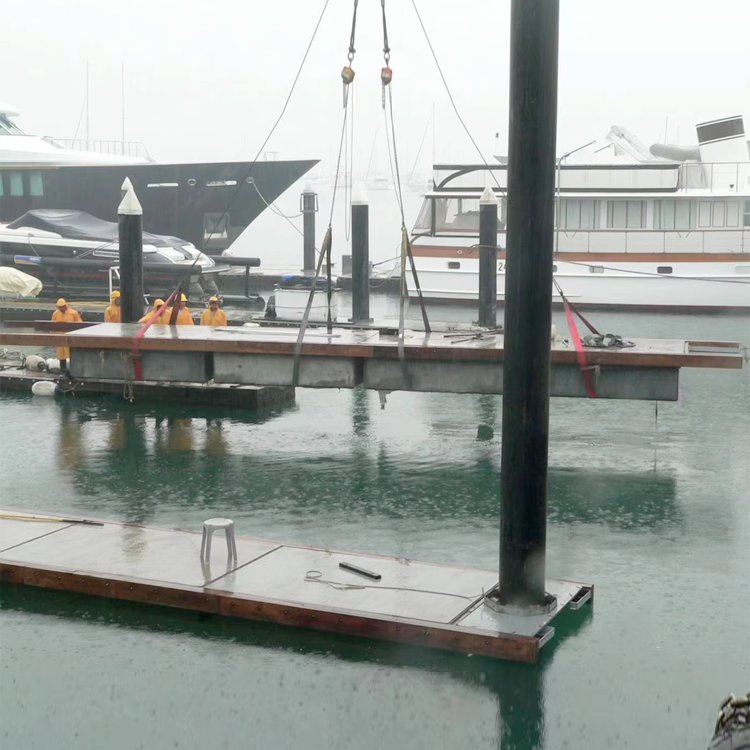 Durable EPS FOAM Filled Concrete Marine Pontoons for Sale Ship Platform Bridge