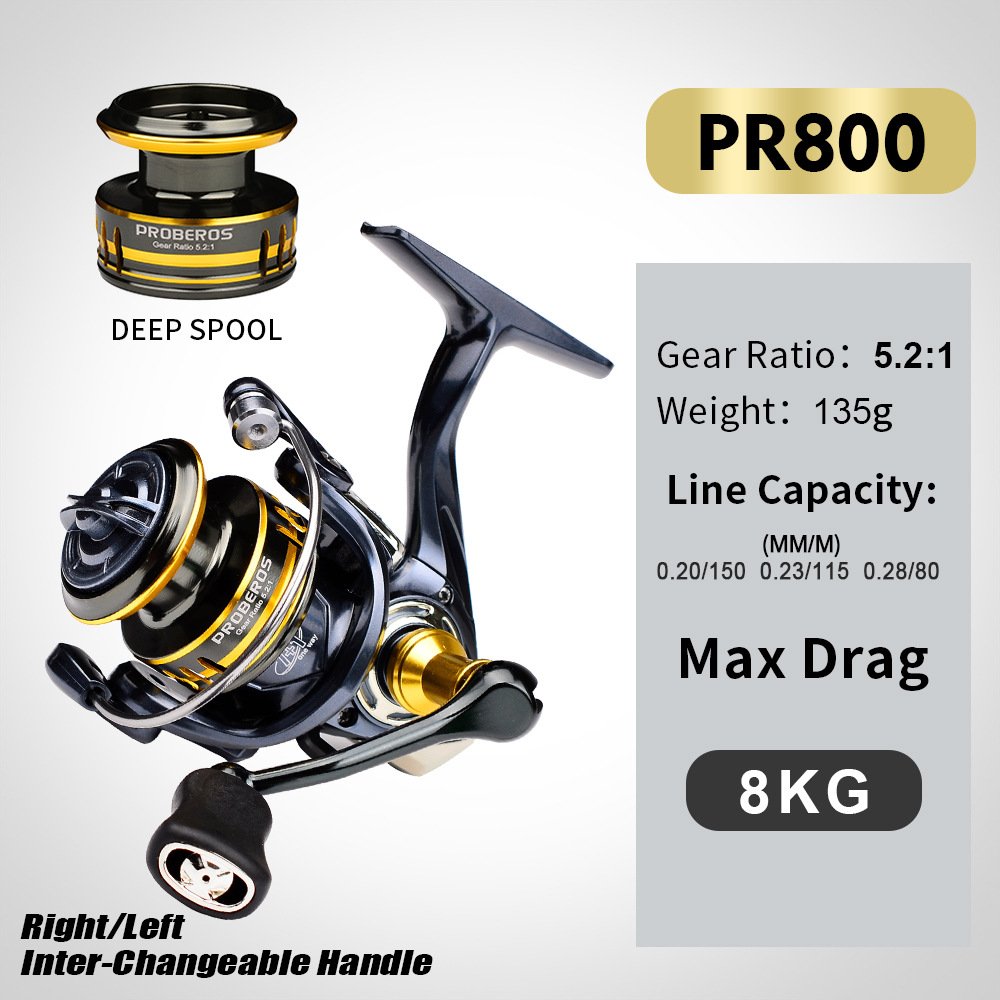 Hot Sale CNC Metal Rocker Arm Long Casting 7+1BB 8KG Spinning Wheel Fishing Line Wheel Sea Fishing Wheel for Casting Fishing
