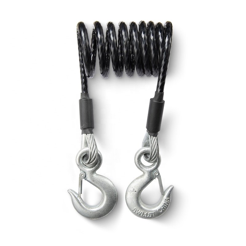 Marine Boat Trail Safety Nylon Anchor Line with S Shape Stainless Steel Clevis Sling Hook with Cast Latch