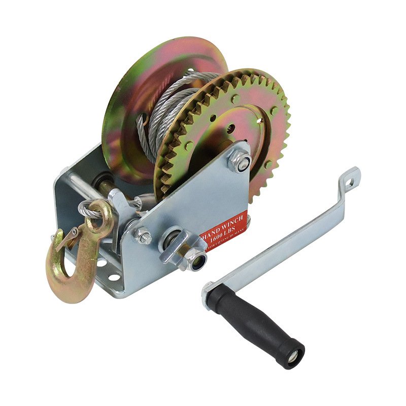 High Quality 1200lbs Automatic Brake Manual Hand Winch With Friction Brake Vertical Lifting Trailer Winch Tripod Winch