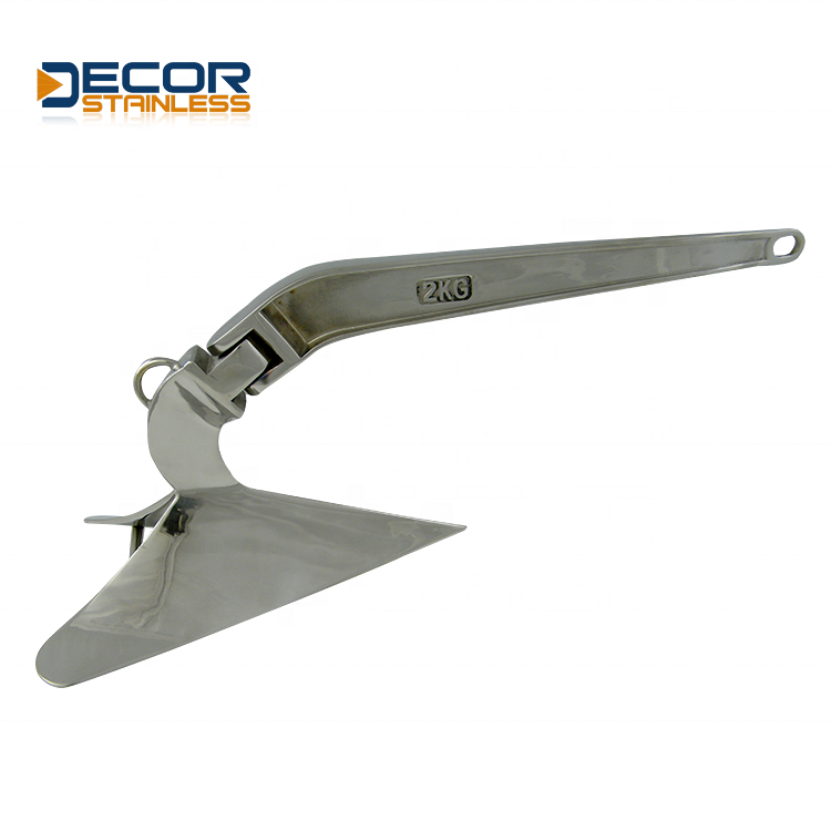 Top Manufacturers Mirror Polish Marine 316 Stainless Steel Folding Style Boat Anchor