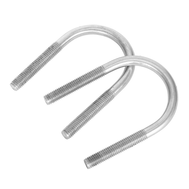 Factory Supply 304 Stainless Steel Square Boat Trailer U Bolts 2\" Polished Finish For Marine Vehicle Suspension