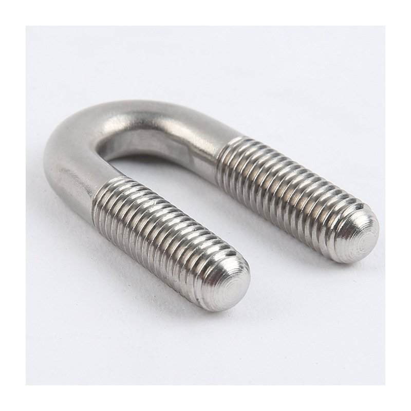 Factory Supply 304 Stainless Steel Square Boat Trailer U Bolts 2\" Polished Finish For Marine Vehicle Suspension
