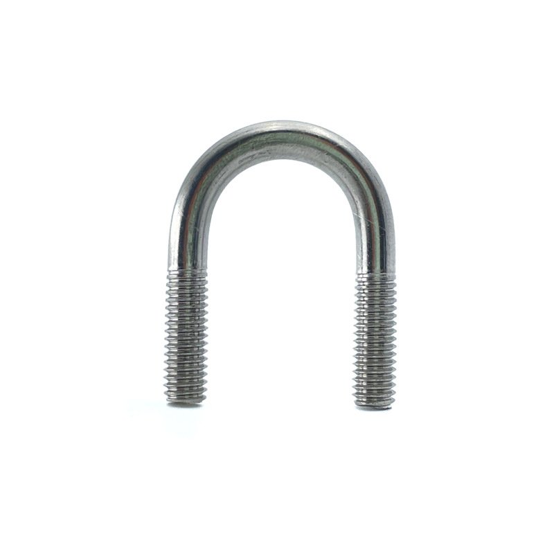Factory Supply 304 Stainless Steel Square Boat Trailer U Bolts 2\" Polished Finish For Marine Vehicle Suspension