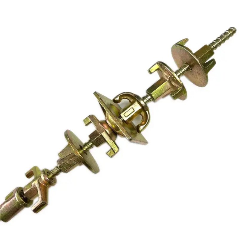 Construction Formwork Accessories 100KN Zinc-plated Tie Rod Anchor Round Wing Nut