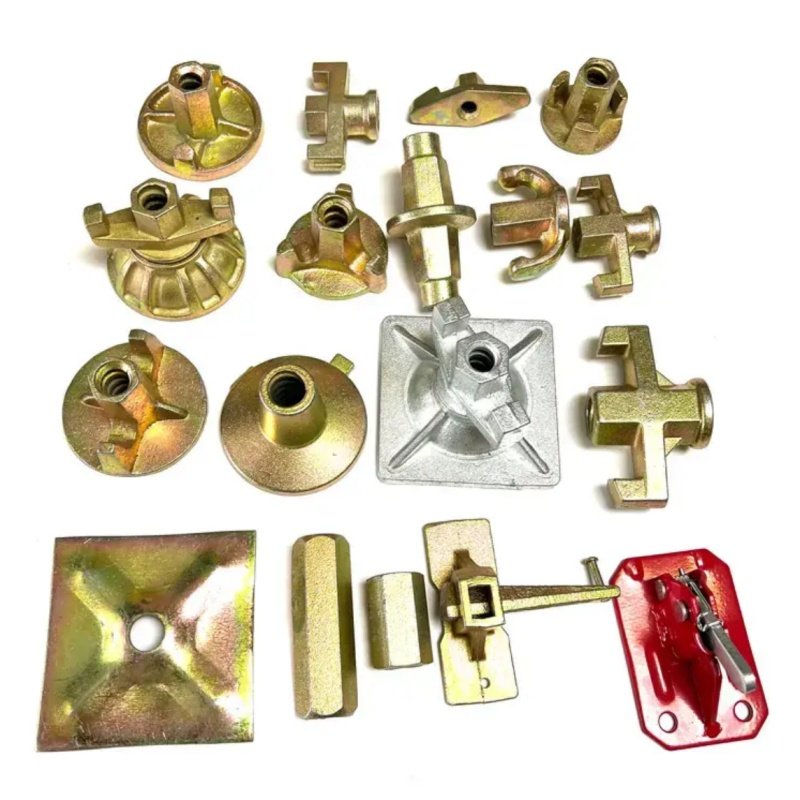 Construction Formwork Accessories 100KN Zinc-plated Tie Rod Anchor Round Wing Nut