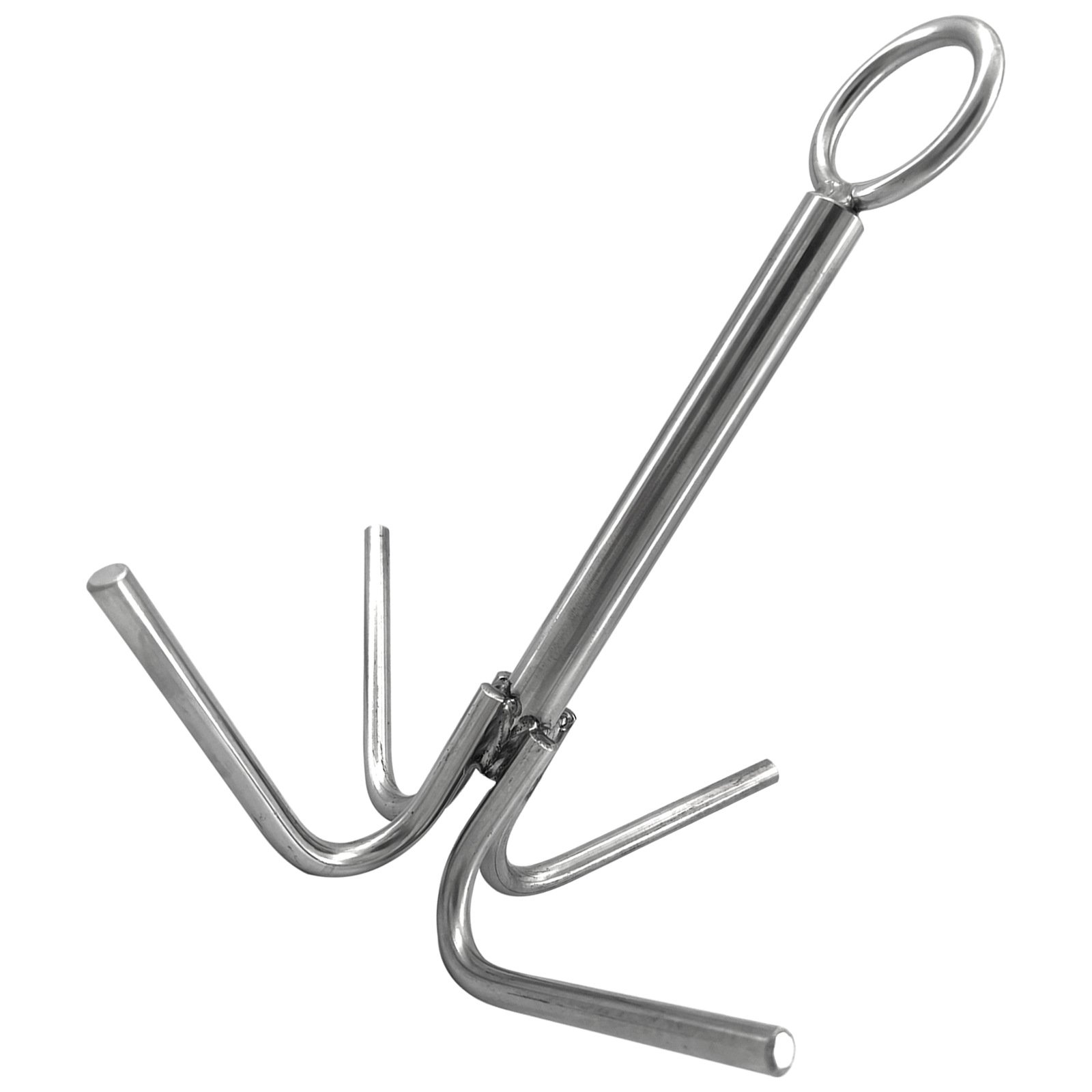 Marine Boat Yacht Hardware Anchor Marine Grapnel 4 Claw Anchor 316 Stainless Steel AntiRust Grappling Hook for Small LifeCraft