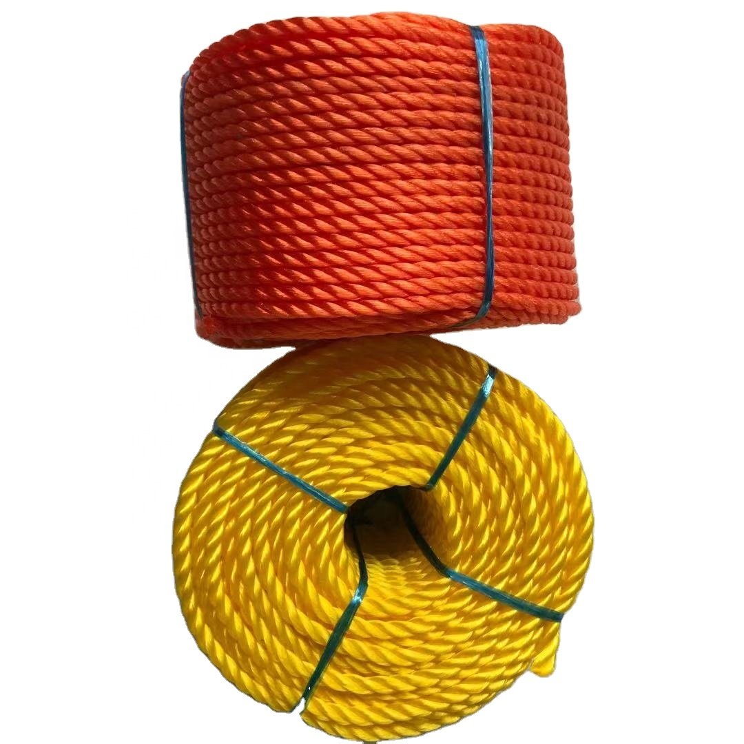 High Quality Nylon Polyethylene Rope 3 Strands Twisted PP Twine PE Rope for Boat Mooring and Packaging Rope