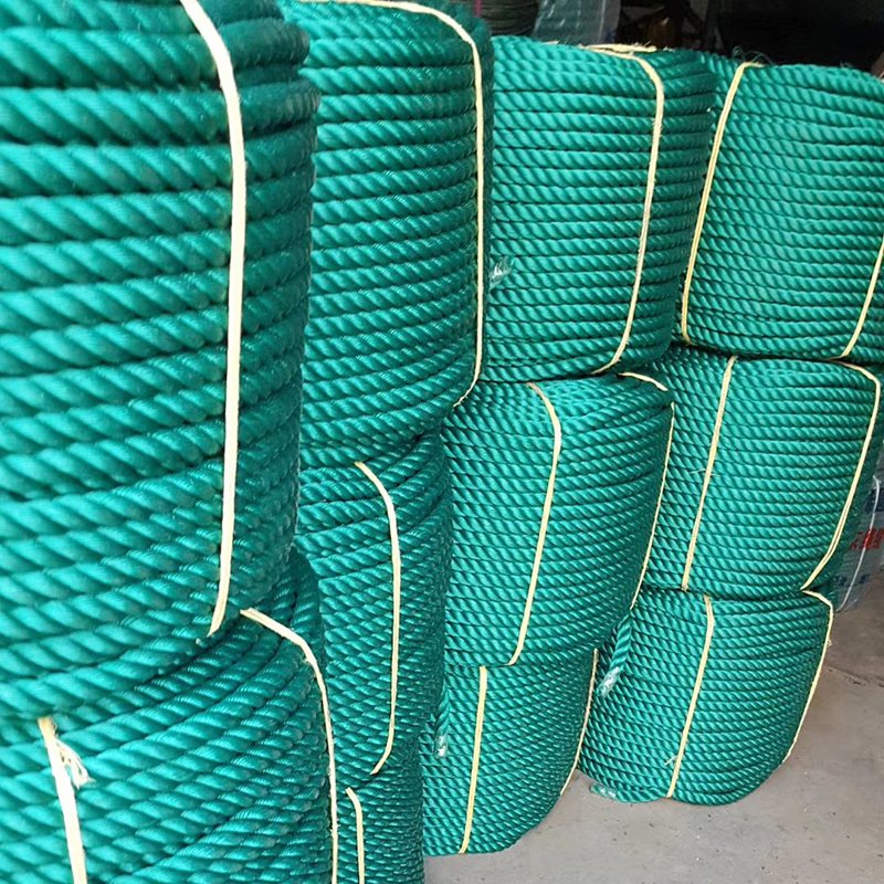 High Quality Nylon Polyethylene Rope 3 Strands Twisted PP Twine PE Rope for Boat Mooring and Packaging Rope