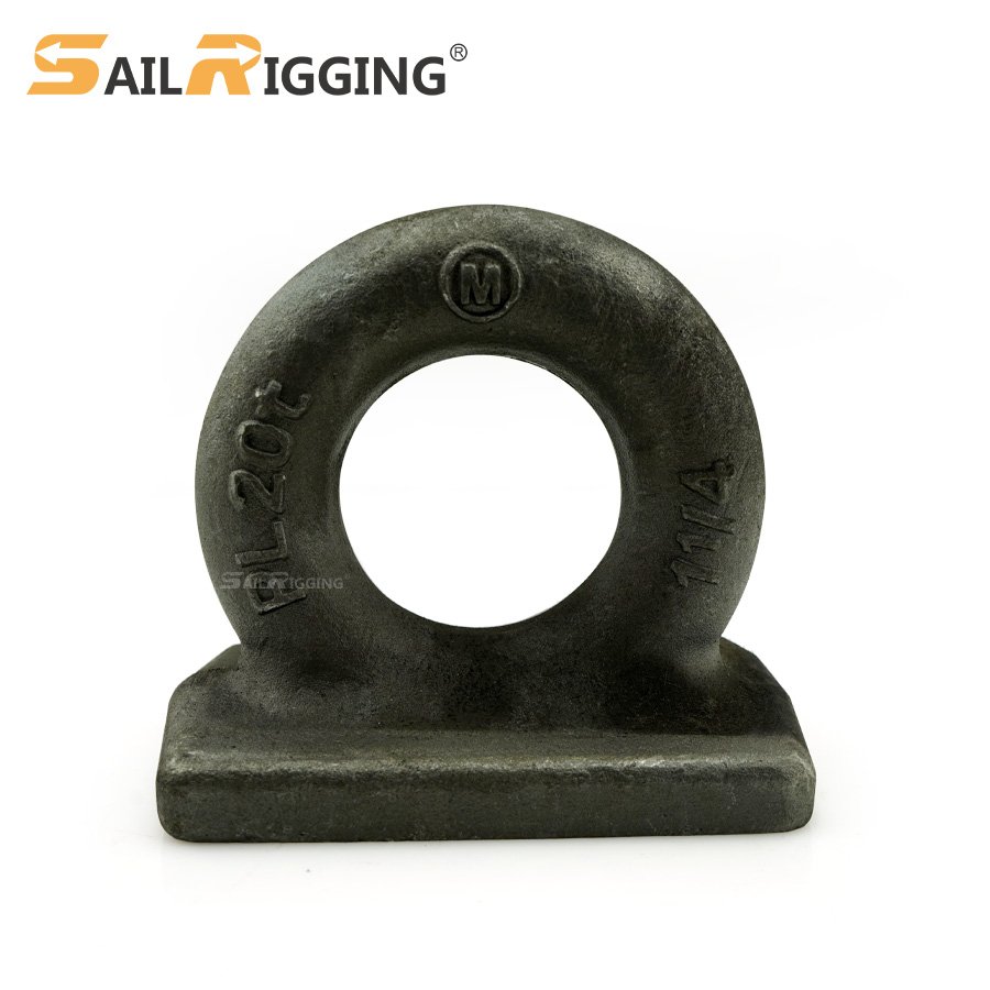 Weld on Boat Marine Deck Plate Self Color Plated Eye Bolt 3/8 Inch Anchor Welded Eye Bolt Lifting Deck