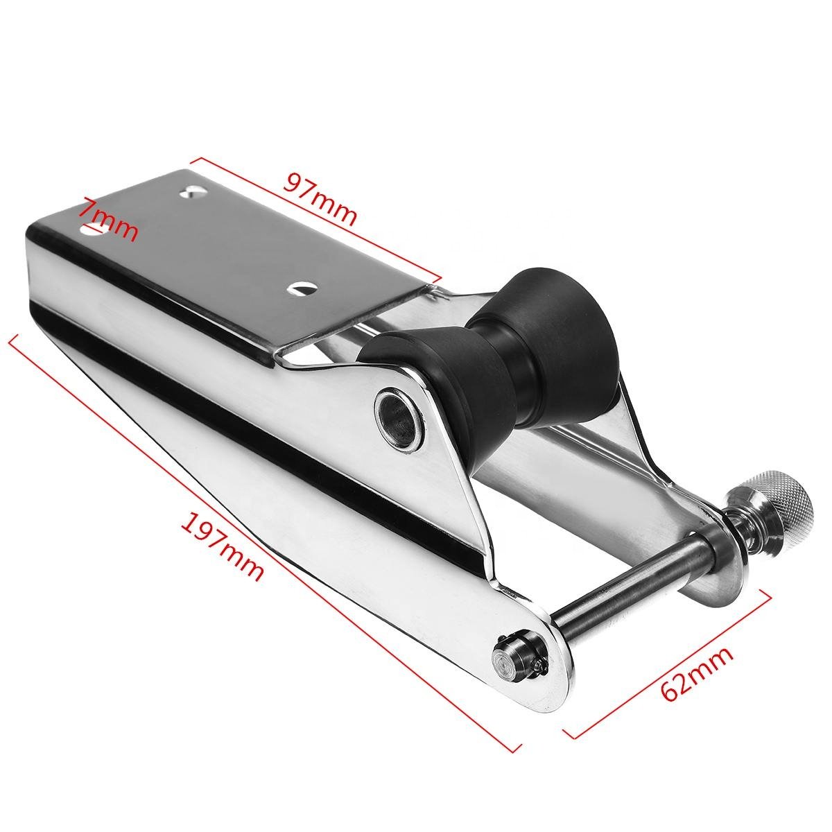 Boat Bow Anchor Rubber Roller 316 Stainless Steel for Fixed Marine Yacht Docking Surface Polishing/Welding Pre-drilled Holes