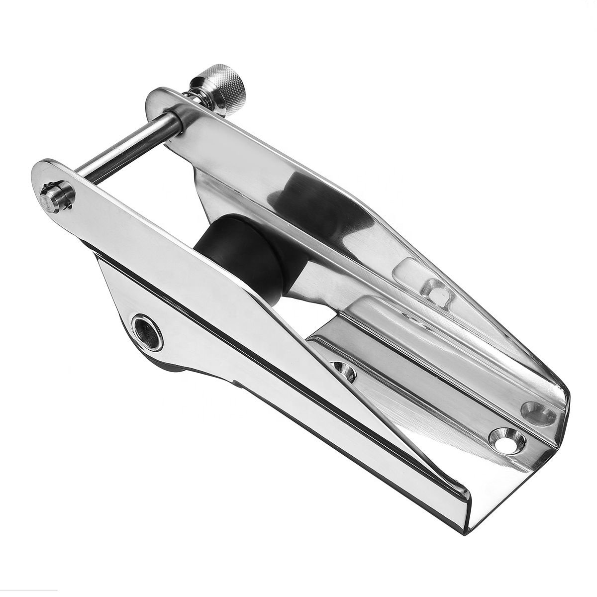Boat Bow Anchor Rubber Roller 316 Stainless Steel for Fixed Marine Yacht Docking Surface Polishing/Welding Pre-drilled Holes