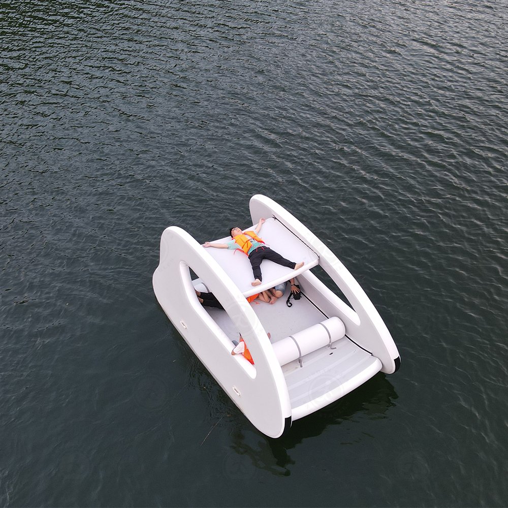 2024 Hot Sale Newly Inflatable Houseboat Portable Floating Water Platform Pontoon House Boat for Water Recreation
