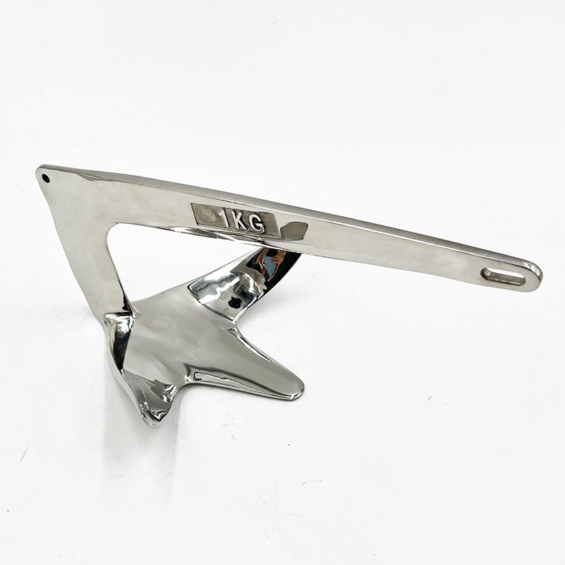 Stainless Steel 316 Bruce Anchor Mirror Polished Sea Claw Anchor Boat Anchor for Yacht Small Boat