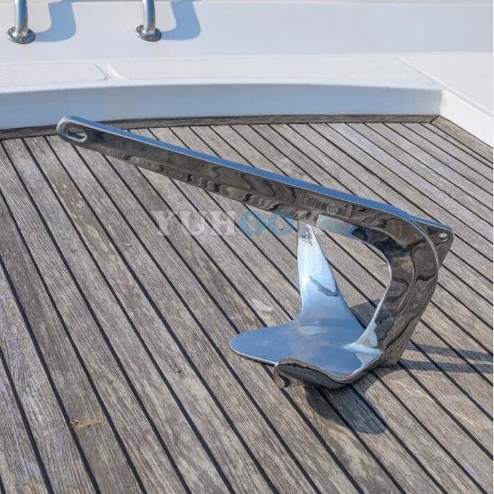Stainless Steel 316 Bruce Anchor Mirror Polished Sea Claw Anchor Boat Anchor for Yacht Small Boat