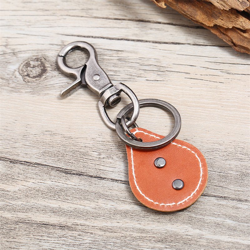 Fashion Nautical Style Key Chain Vintage Men's Alloy Boat Anchor Key Ring Personality Leather Car Keychain Pendant