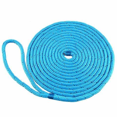Hot Sale Double Braided Rope Mooring Lines Boat Anchor Rope the Reflective Dock Line