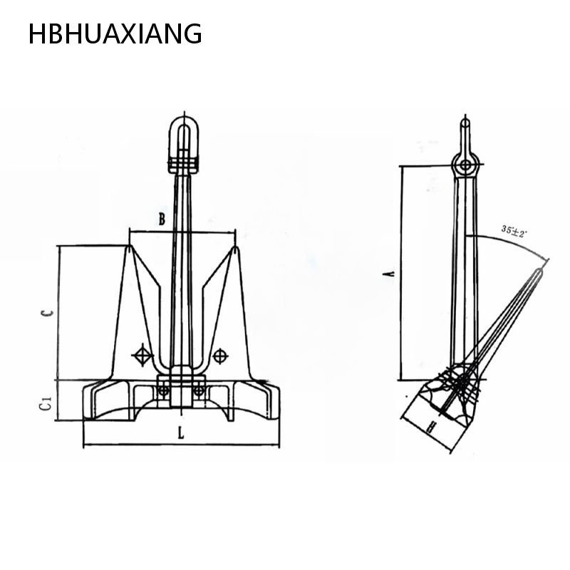 Black Painted AC-14 Anchor: Prime Choice for Marine Anchoring, Factory Outlet Deals
