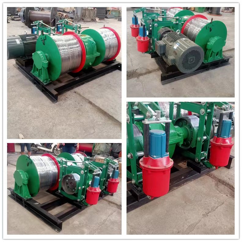 Hydraulic Brake 3 Phase 220v 380v Electric Winch Double Drum Supply 1 Ton Winch Engineering & Construction Machinery