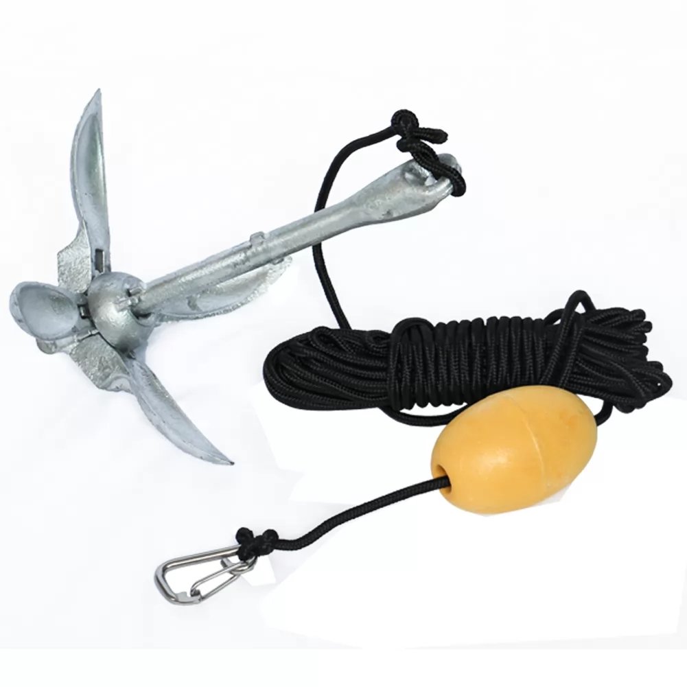 Jet Ski SUP Paddle Board 3.3 Lbs Folding Grapnel Boat Anchor Kit Marine Rope Buoy Kayak Anchor Accessories for Canoe