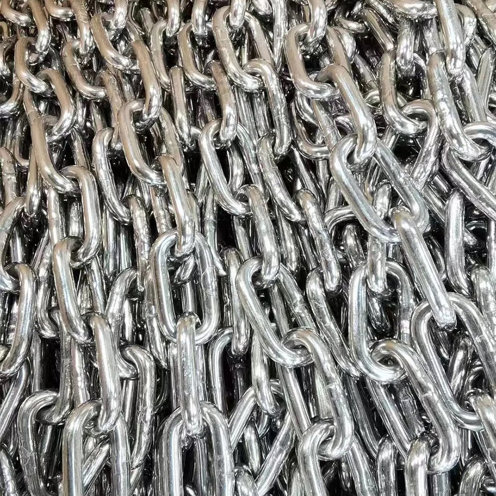 Big Stainless Steel Anchor Chain 8mm Studlink Anchor Chain Studless Offshore Mooring Chain